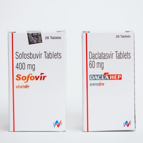 Софосбувир (Sofovir Hetero) 3 шт. + Даклатасвир (Daclahep Hetero) 3 шт.